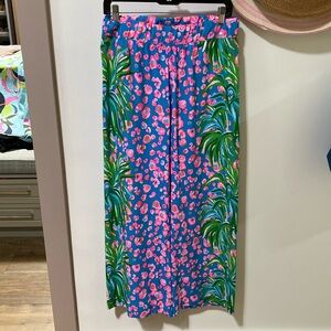 Lilly Pulitzer Blue and Pink Wide Leg Pants